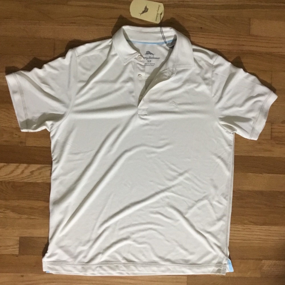 NWT Tommy Bahama Cream Men’s Polo Shirt. Size S.